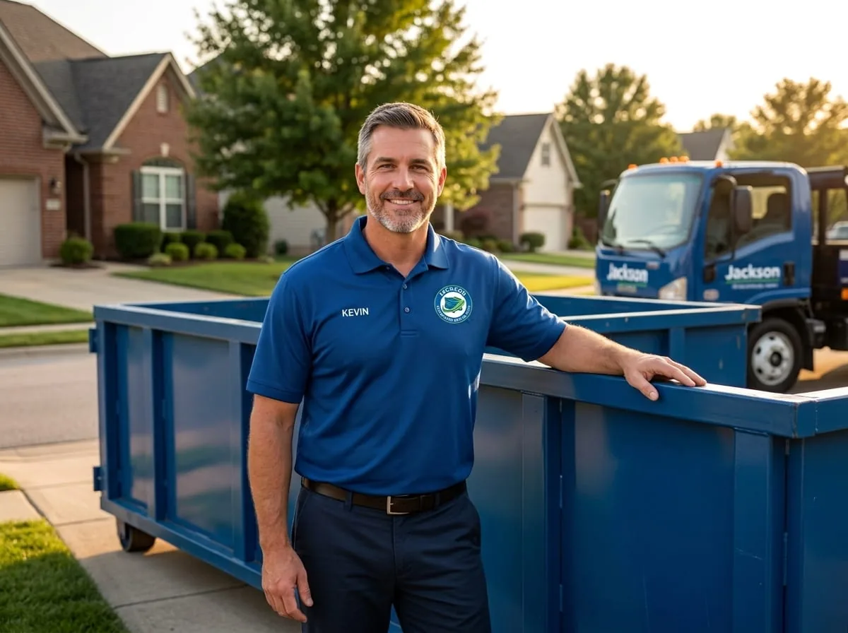 20 yard roll-off dumpster at a home in Spring Arbor, MI